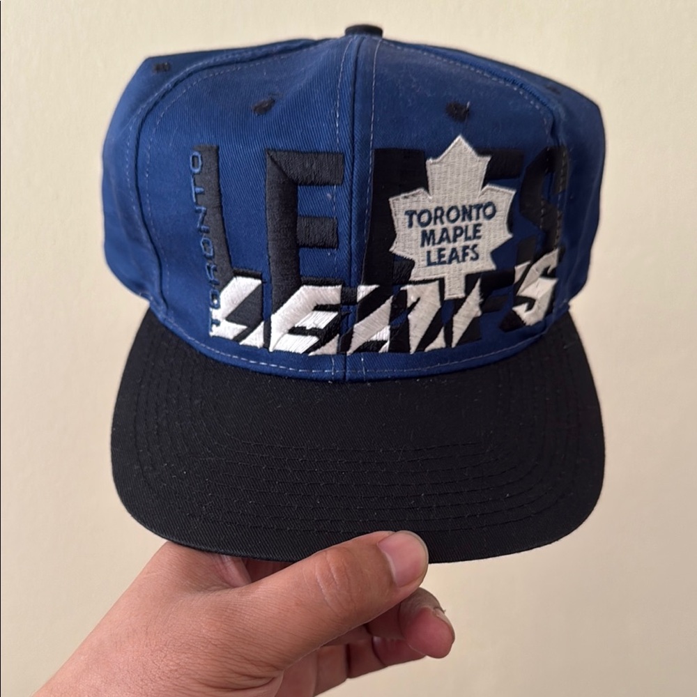Toronto Maple Leafs Blue and Black Cap Snapback Hat